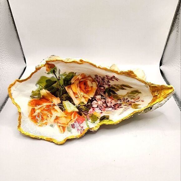 DECOUPAGE HUGE OYSTER SHELL - Picture 1 of 3